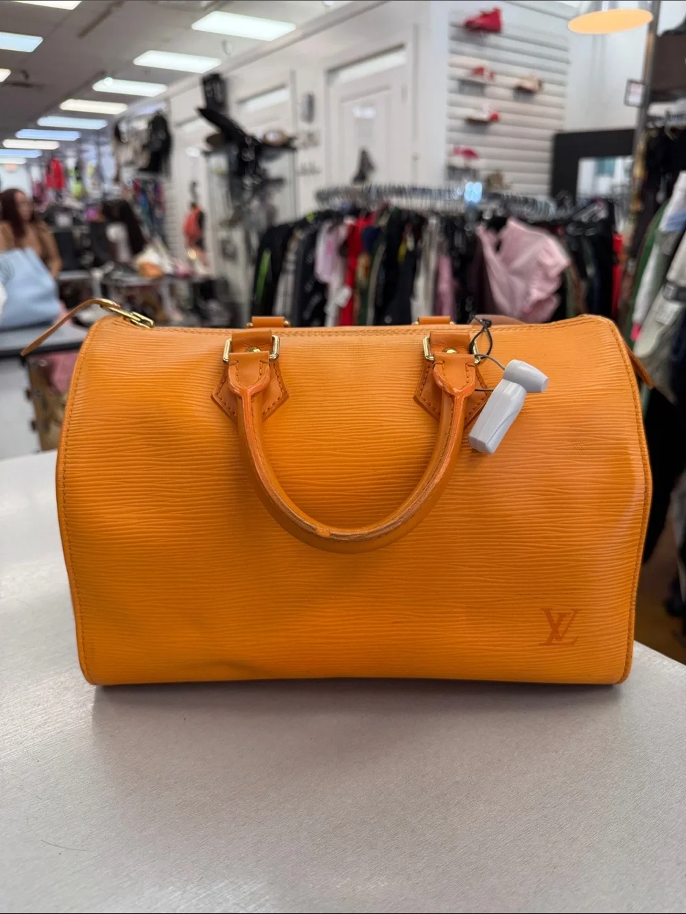 Louis Vuitton Orange Epi Leather Satchel